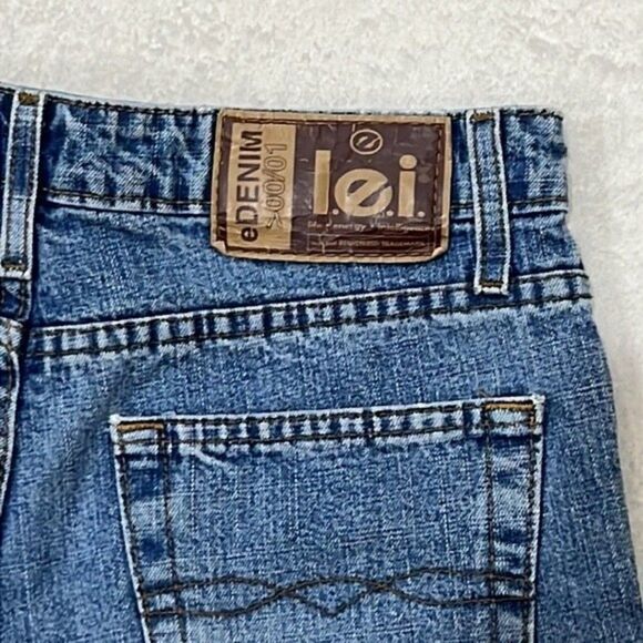 LEI Vintage eDenim 100% Cotton Denim Jean Shorts Size 1 - Picture 6 of 8